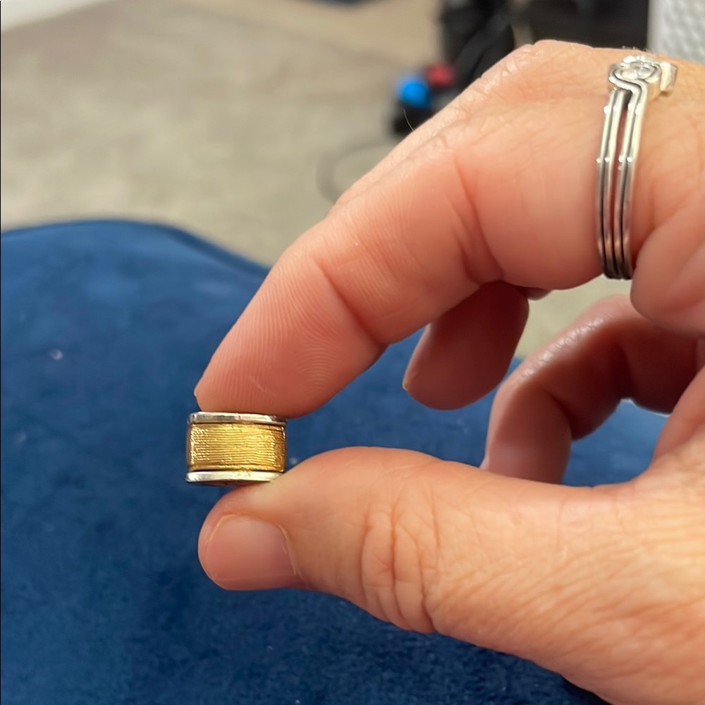 Gold and Silver Brighton spacer bead